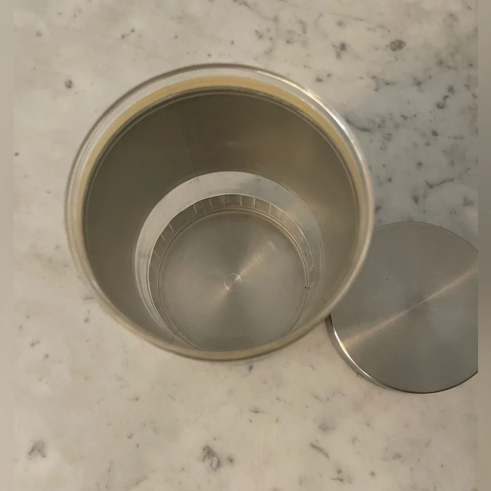Crate and Barrel Stainless Steel Canister